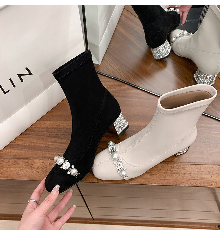 Karin Luna Hot-Selling In Stock  Dynamic Rhinestone One-Strap Vintage Style  Slimming Leggings