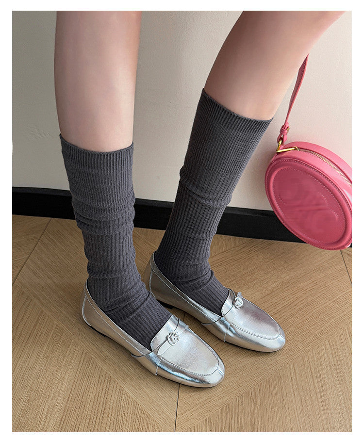 Karin Luna In Stock Spot Goods Basic Versatile British Style Single Shoes