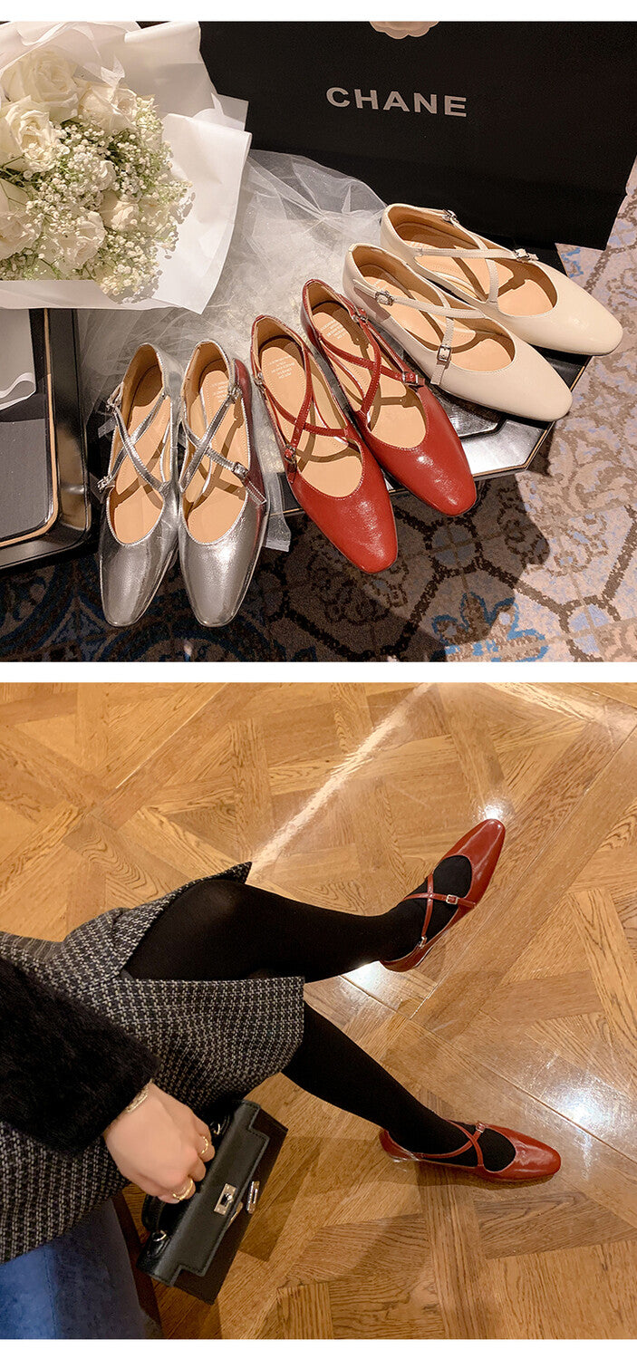 Karin Luna Bestseller Available for sale all seasons Mary Jane with built-in data Full Leather Single Shoes Go ahead with confidence