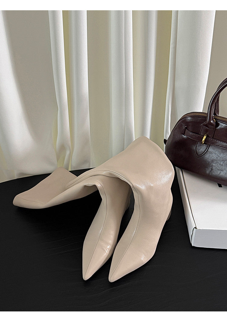 Karin Luna Hot-Selling Internal Height Increase Pointed Toe Straight-Leg Hot-Selling Long Boots
