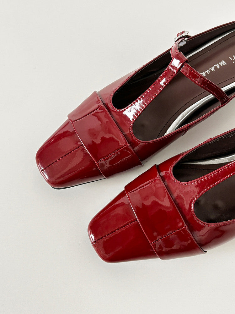 Karin Luna In Stock Spot Goods  t Square-Toed Full Leather Basic Slippers