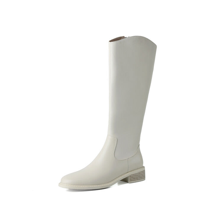 Karin Luna In Stock  Cowhide Niche Versatile Style Knight Boots