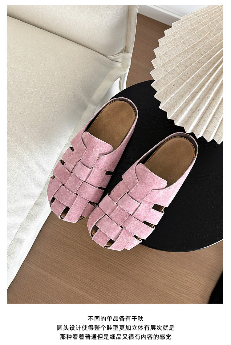 Karin Luna Full Layer Inside and Out~Basic Versatile Perforated Round Toe Birkenstock Slippers