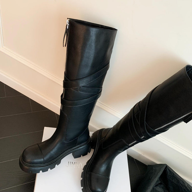 Karin Luna In Stock In-stock Foldable Niche Thick-soled Knight Boots
