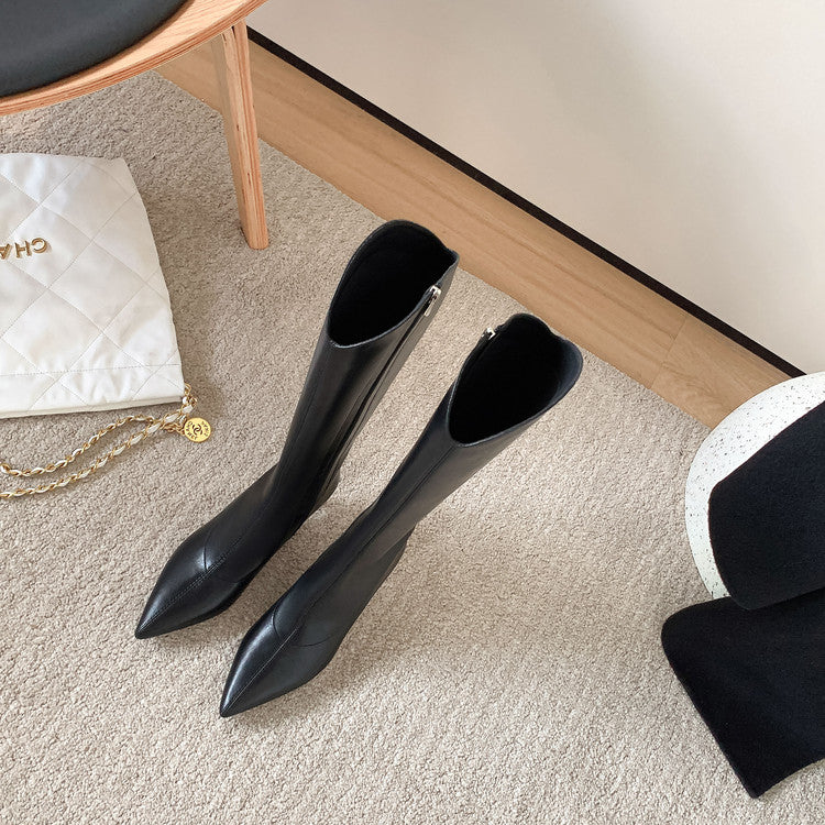 Karin Luna Elegant Style v Pointed Toe Stiletto Long Boots