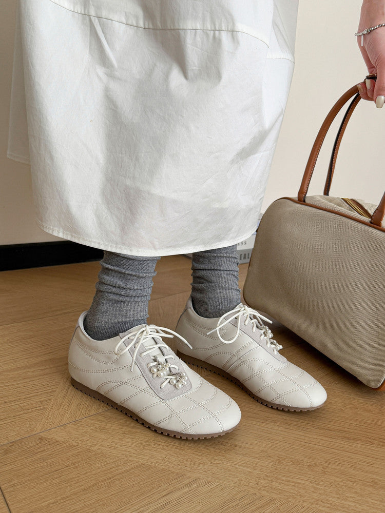 Karin Luna Casual Shoes Series~  In stock Xiaohongshu Hot-Selling Lace-Up Thick-Soled Deep Mouth Single Shoes