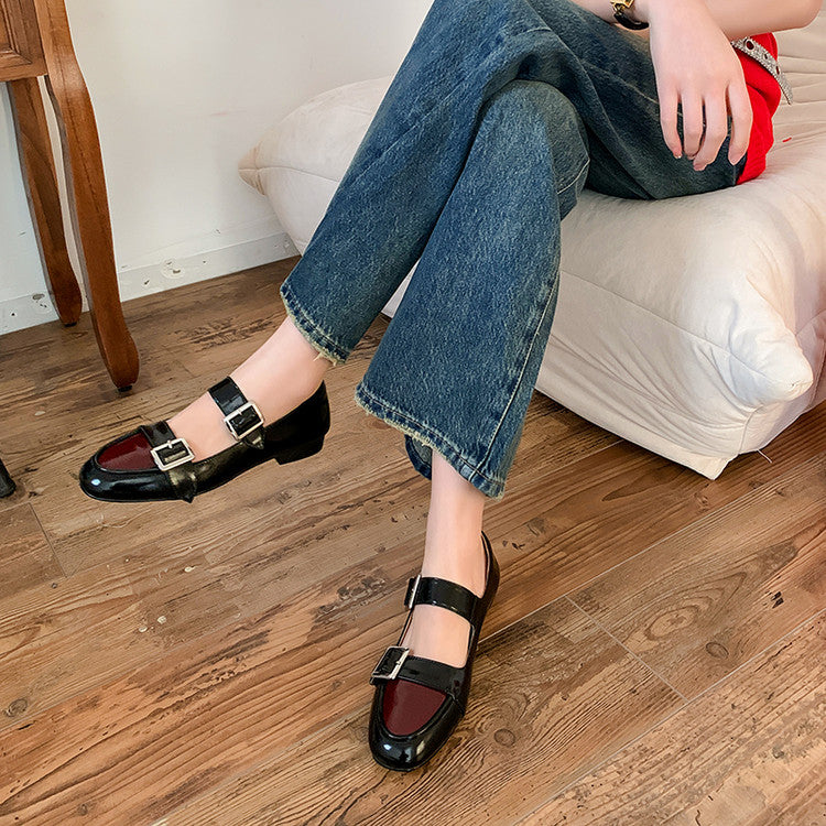 Karin Luna In Stock Spot Goods One-Strap Height-Increasing Belt Buckle Single Shoes