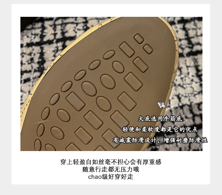 Karin Luna In Stock Spot Goods  Dior's popular retro flat rhombus-pattern granny shoes First Layer Sheepskin Full leather inside and out