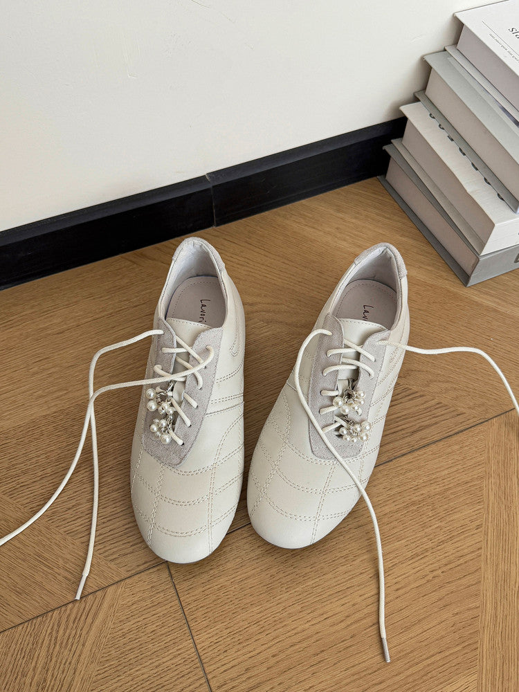 Karin Luna Casual Shoes Series~  In stock Xiaohongshu Hot-Selling Lace-Up Thick-Soled Deep Mouth Single Shoes