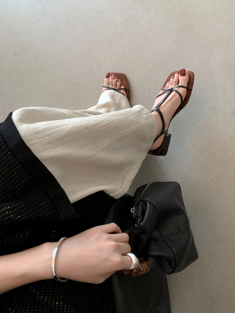 Karin Luna Bestseller Popular Featured products a Large Number of Spot Goods  Comes with data included  Thin Strap T Word Sandals