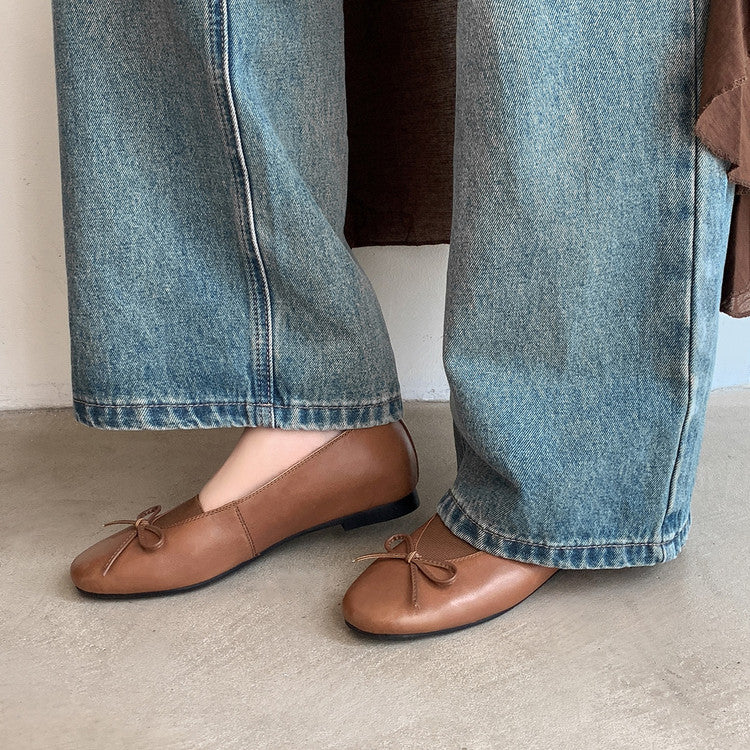 Karin Luna Full Layer Inside and Out~Basic Versatile Bow Hidden Heel Shoes