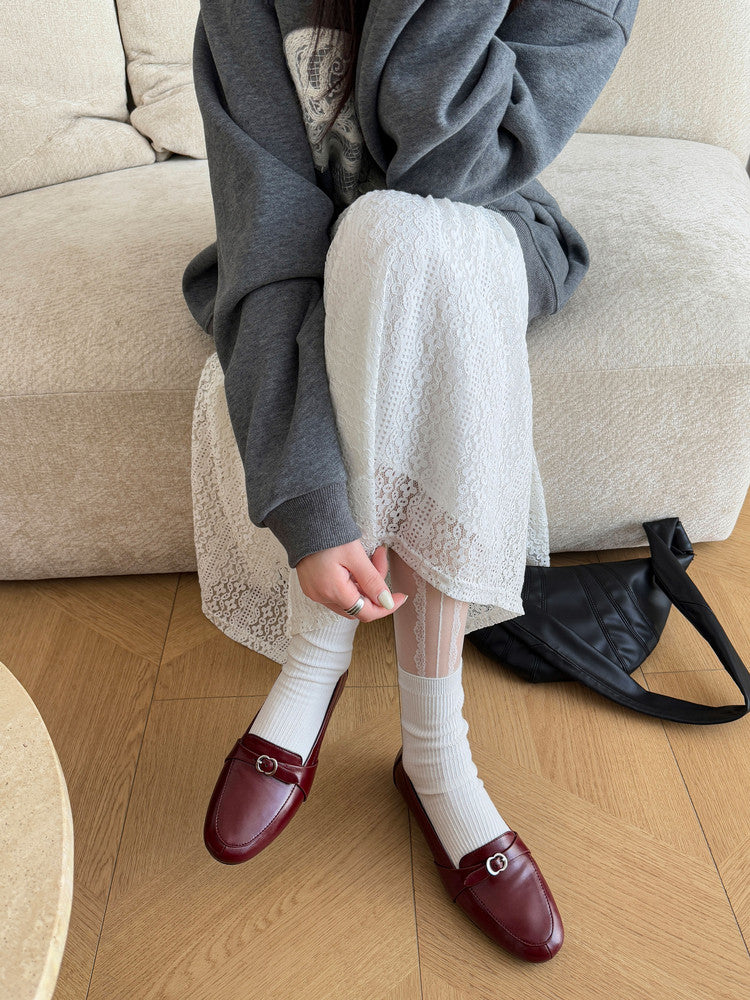 Karin Luna In Stock Spot Goods Basic Versatile British Style Single Shoes