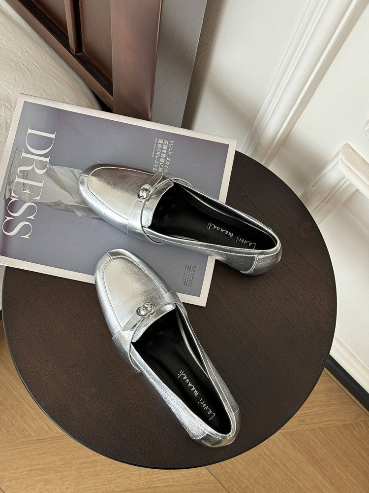 Karin Luna In Stock Spot Goods Basic Versatile British Style Single Shoes