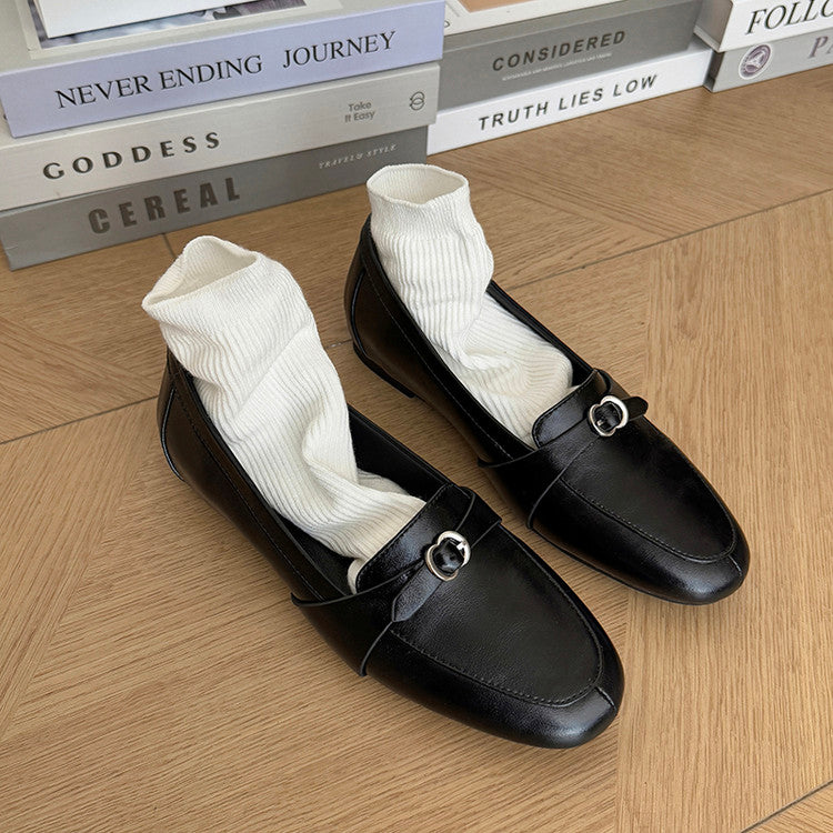 Karin Luna In Stock Spot Goods Basic Versatile British Style Single Shoes