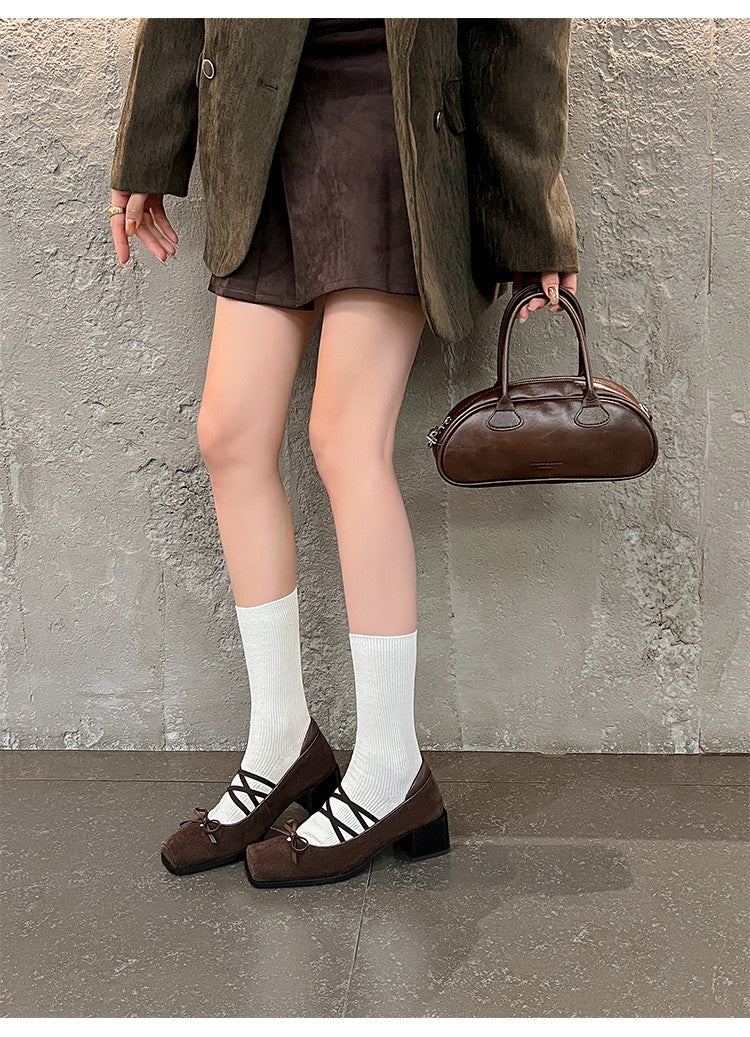 Karin Luna Hot Item Hot Item Xiaohongshu Hot Item  Comes with Bowknot Mary Jane Flats