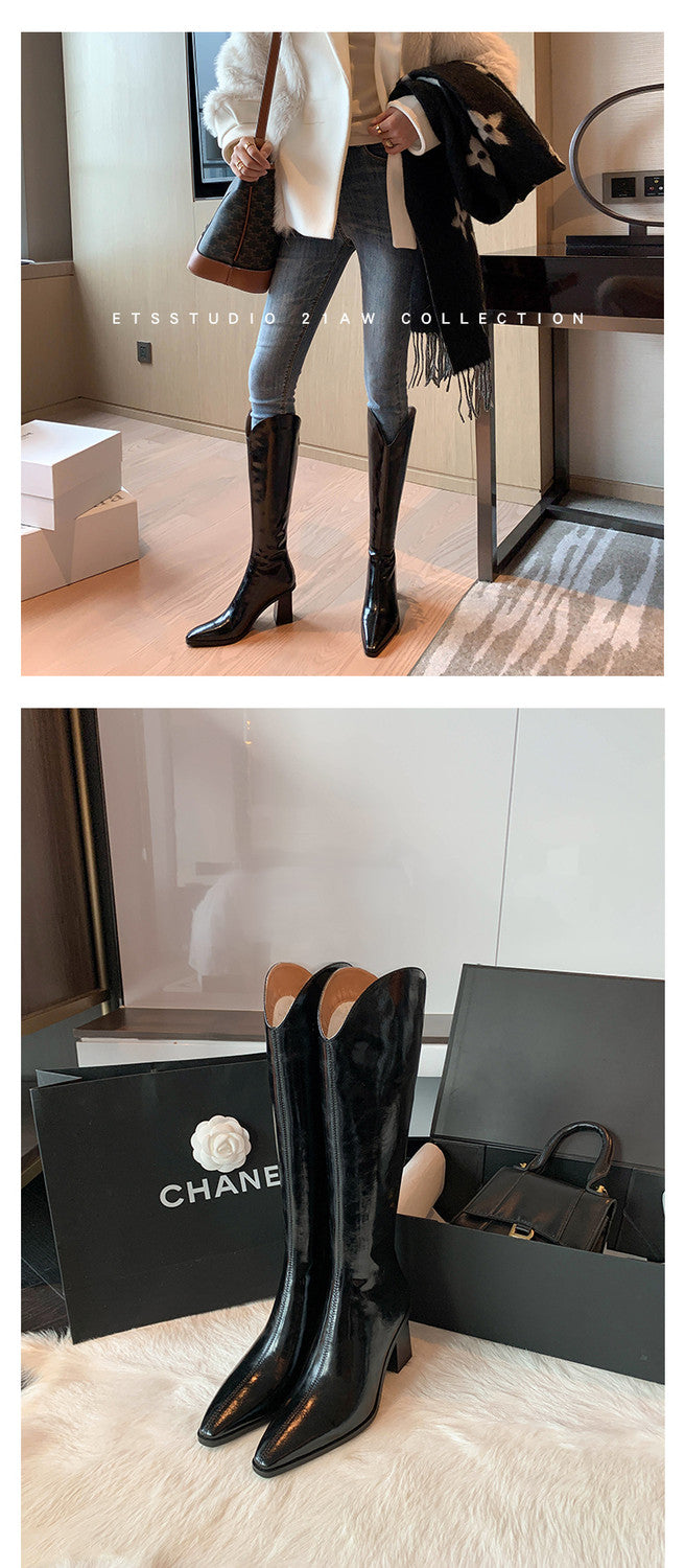 Karin Luna In Stock  Temperament Style v High Heel Long Boots