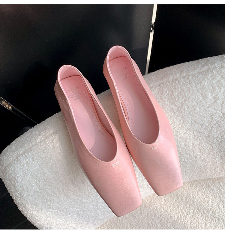 Karin Luna has prepared stock  Full leather inside and out  Top Layer Horse Oil Cowhide Shallow Mouth Nursing Mary Jane Shoes