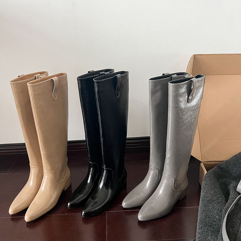 Karin Luna In Stock In Stock Classic Slip-On Straight Long Boots