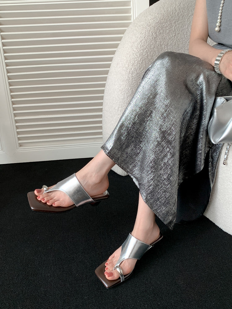 Karin Luna In Stock  Spot Goods   Casual Style Square Toe Slip-On Super Comfortable Slippers