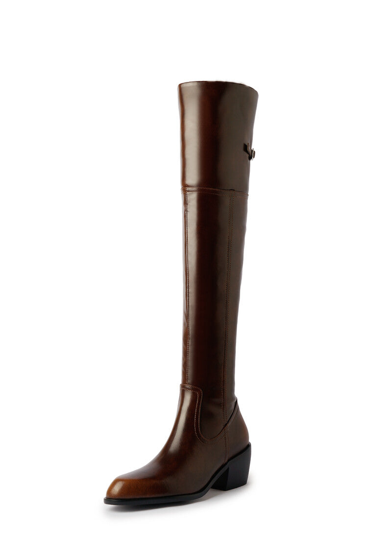 Karin Luna exploded  Three versions exploded Single Fleece Lining Fur Collar Version  Thick Fur Collar Foldable Hot-Selling Full Cowhide Pointed Toe Chunky Heel Classic Style