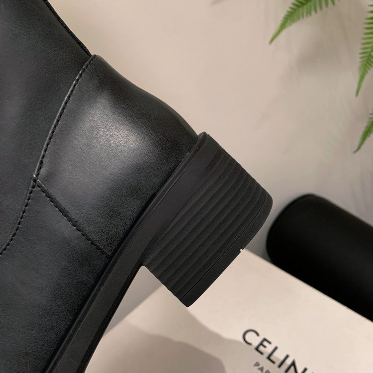 Karin Luna In Stock In Stock Thigh Circumference Belt Buckle Thick Sole Rider Boots
