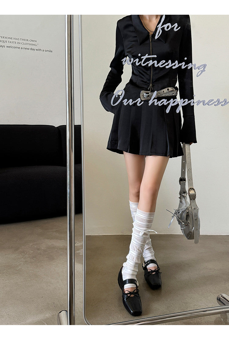 Karin Luna In Stock Spot Goods  Square Toe Internal Height Increase Detachable Bowknot