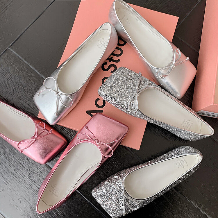 Karin Luna In Stock Spot Goods  Hurry up and grab this hot item!！Square-Toed Flat Granny Shoes