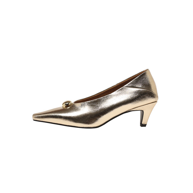 Karin Luna In Stock In Stock ~Basic Versatile French Style Small Square Toe Shallow Mouth Single Shoes