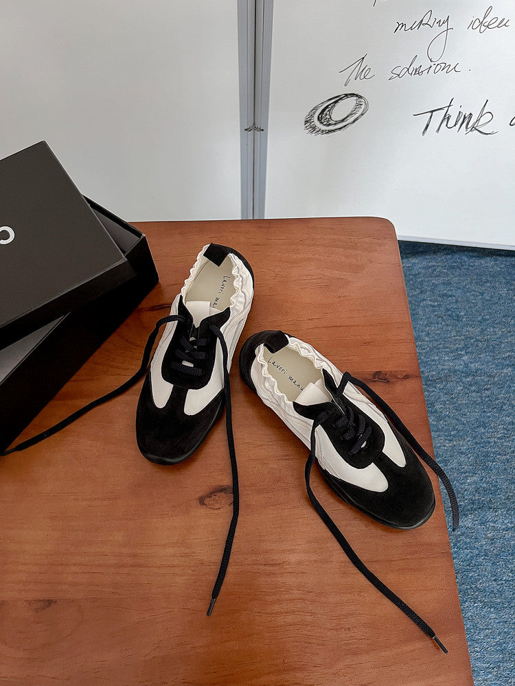 Karin Luna Casual Shoes Series~  In Stock Hot-Selling Versatile Lace-Up Deep Mouth Flats