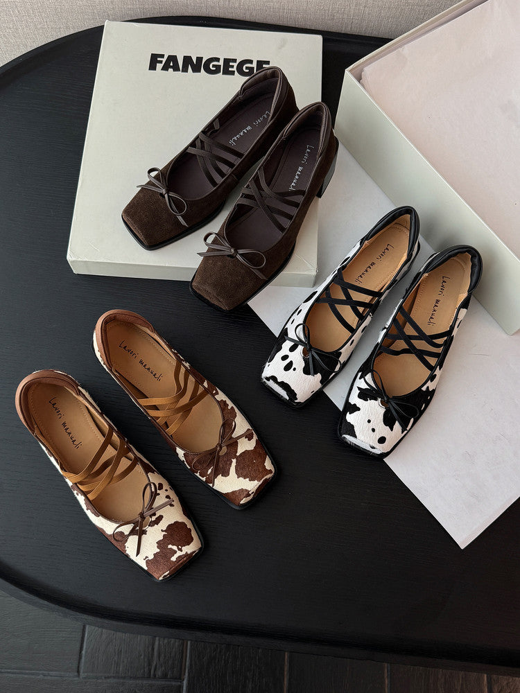 Karin Luna Hot Item Hot Item Xiaohongshu Hot Item  Comes with Bowknot Mary Jane Flats