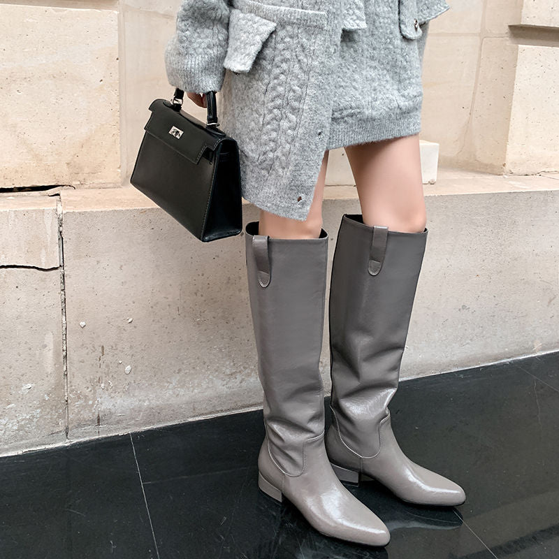 Karin Luna In Stock In Stock Classic Slip-On Straight Long Boots