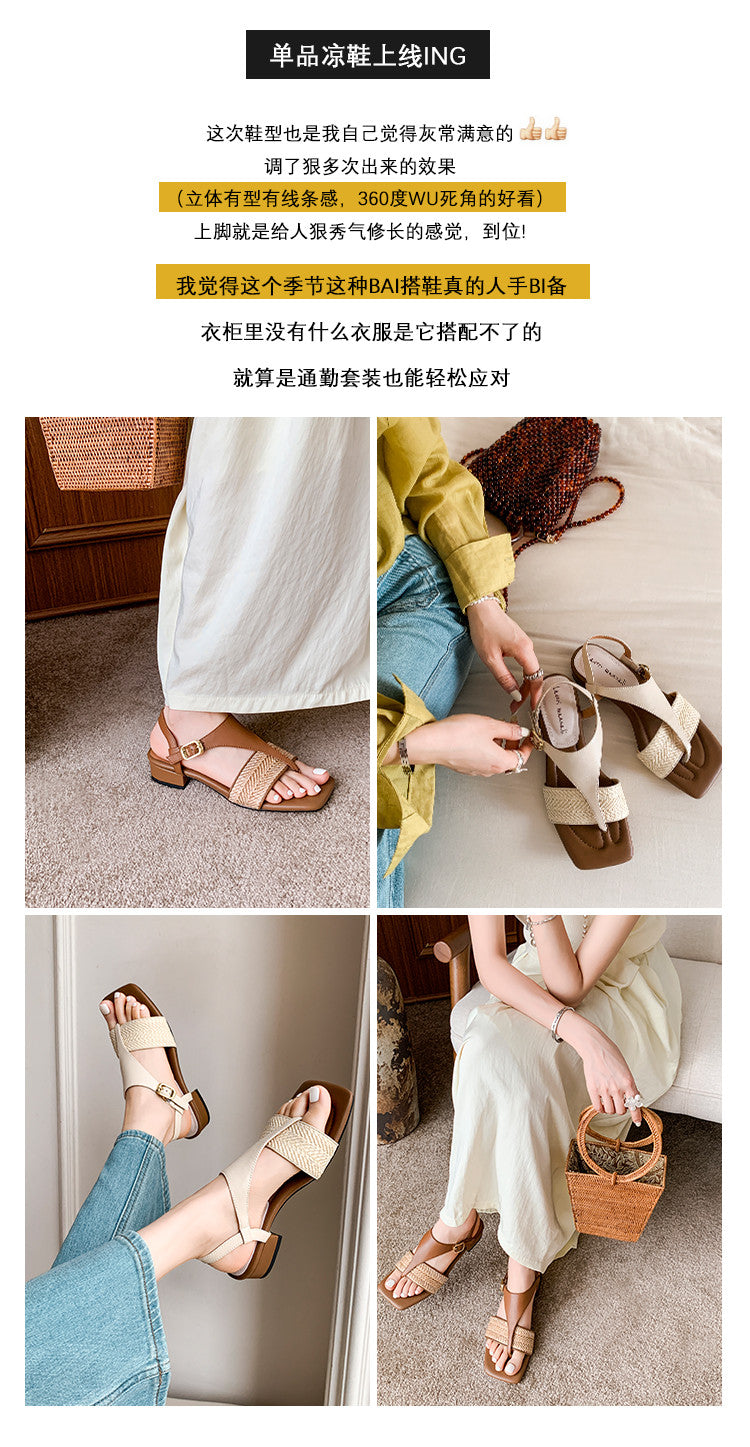 Karin Luna Classic Style  In stock  Basic versatile vacation style thong sandals