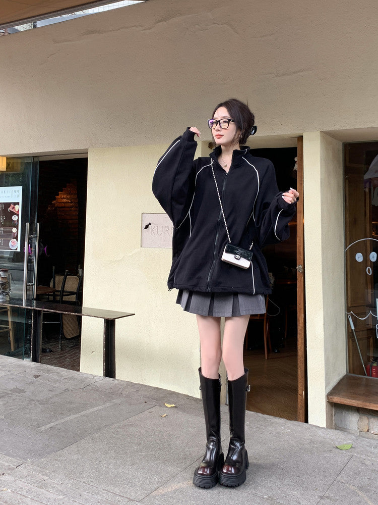 Karin Luna In Stock In Stock  Round Toe Thick Sole Belt Buckle Side Zipper Knight Boots