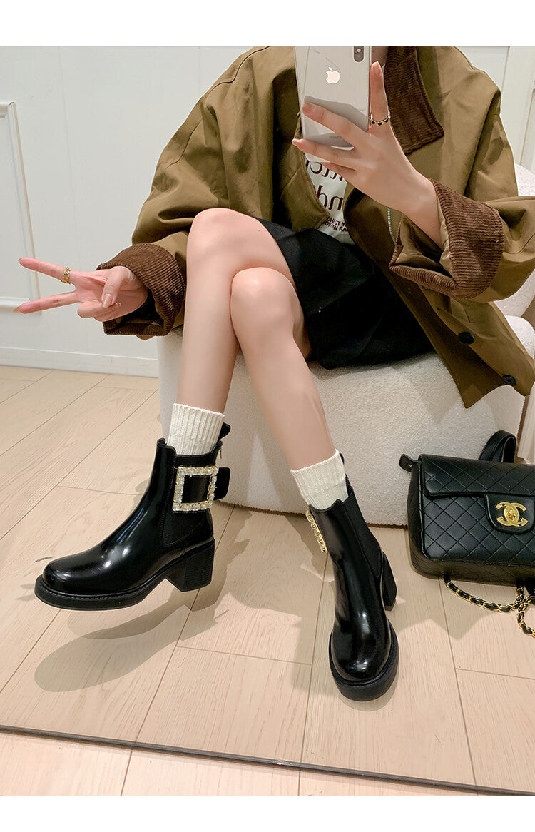 Karin Luna Bestseller Spot Goods Exquisiteness round Head Elastic Long Boots