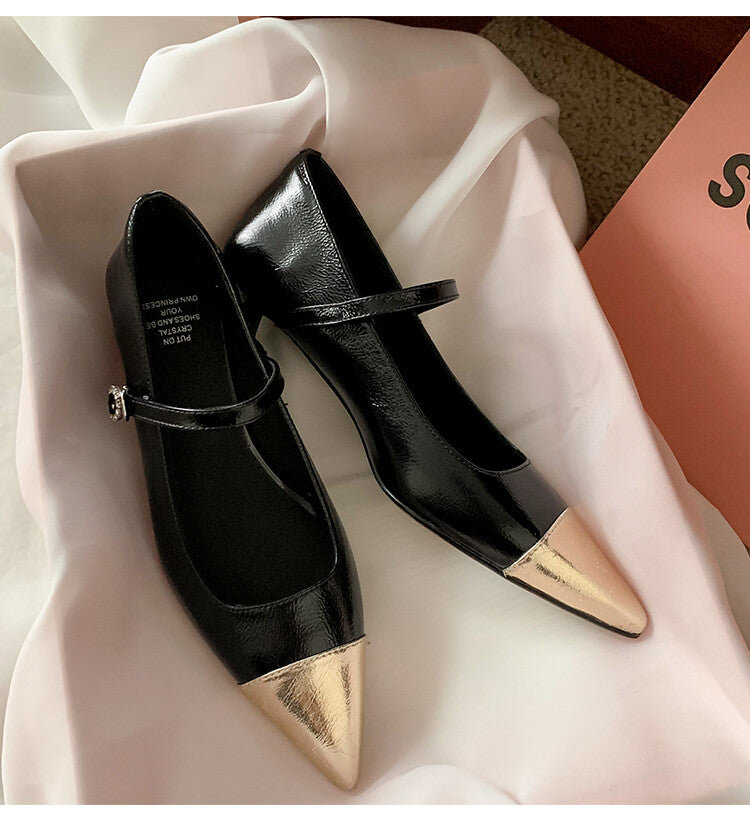 Karin Luna In Stock  Spot Goods In Stock  Classic Color Block Pointed Toe Hot-Selling Elegant Stiletto Pumps