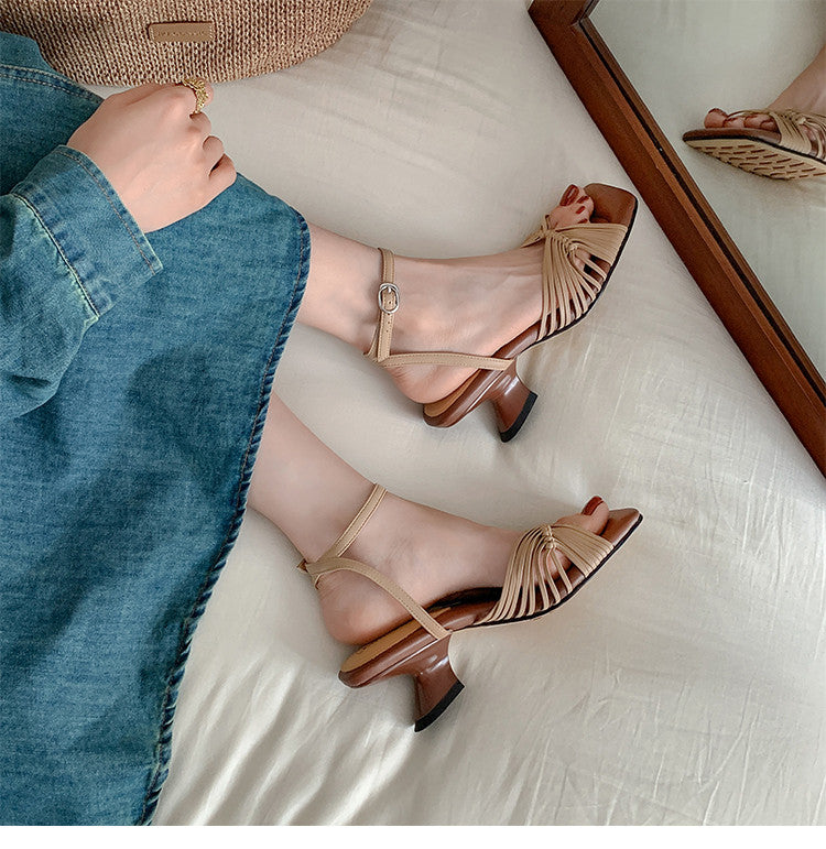 Karin Luna Handwoven Vacation Style~In stock Casual Versatile Sandals