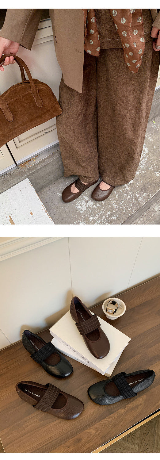 Karin Luna Full Layer Inside and Out~Basic Versatile Hidden Heel Granny Flats