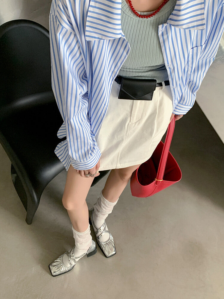Karin Luna In Stock Spot Goods First Layer Sheepskin Cross Strap Rivet Square Toe Mary Jane Sandals