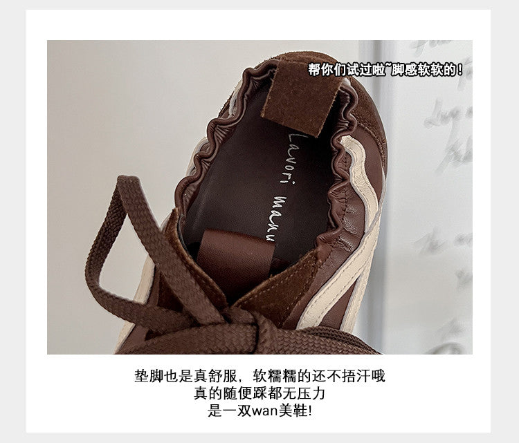Karin Luna Casual Shoes Series~  In Stock Hot-Selling Versatile Lace-Up Deep Mouth Flats