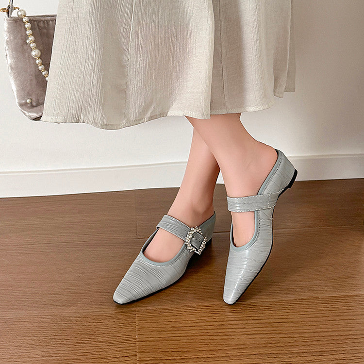 Karin Luna In Stock Spot Goods Full Layer Rhinestone Exquisite Closed-Toe Slippers