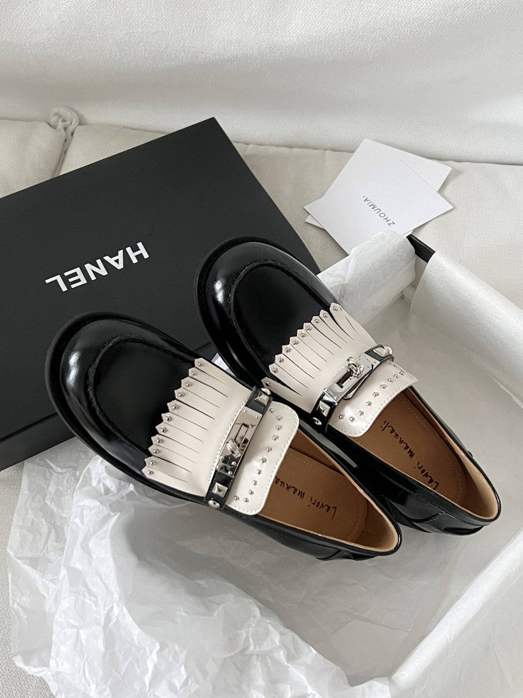 Karin Luna Casual Shoes Series~ Spot Goods Spot Goods Hot-selling Tassel Element Small Gold Buckle Single Shoes