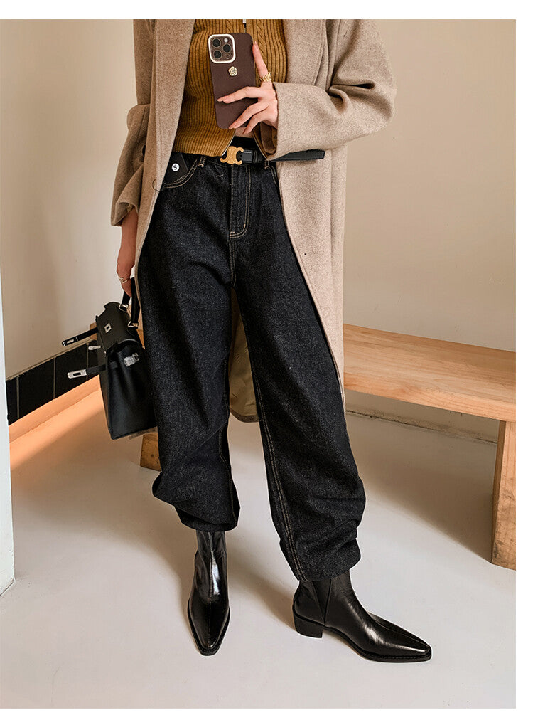 Karin Luna In Stock In stock   Classic first-layer cowhide Chelsea elastic ankle boots