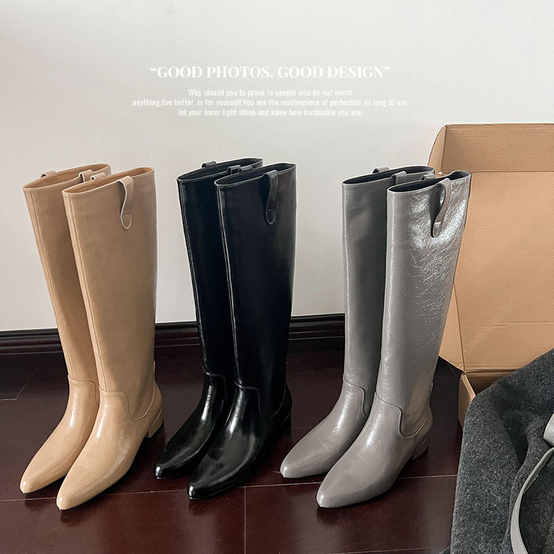 Karin Luna In Stock In Stock Classic Slip-On Straight Long Boots