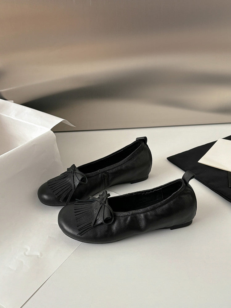 Karin Luna In Stock Spot Goods   Tassel Round Toe Hidden Wedge Mary Jane Shoes