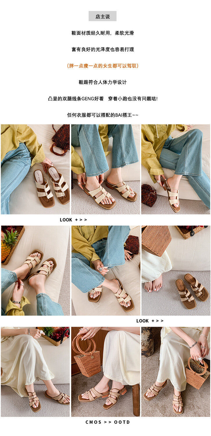 Karin Luna Hot-Selling Series~Resort style with inherent appeal Designed thong sandals