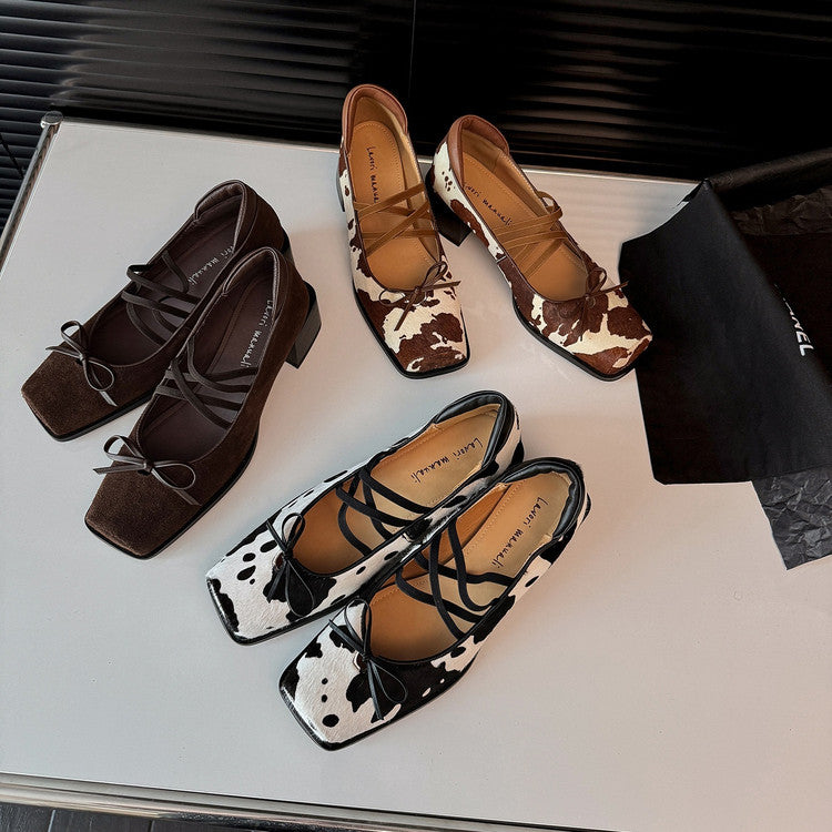 Karin Luna Hot Item Hot Item Xiaohongshu Hot Item  Comes with Bowknot Mary Jane Flats