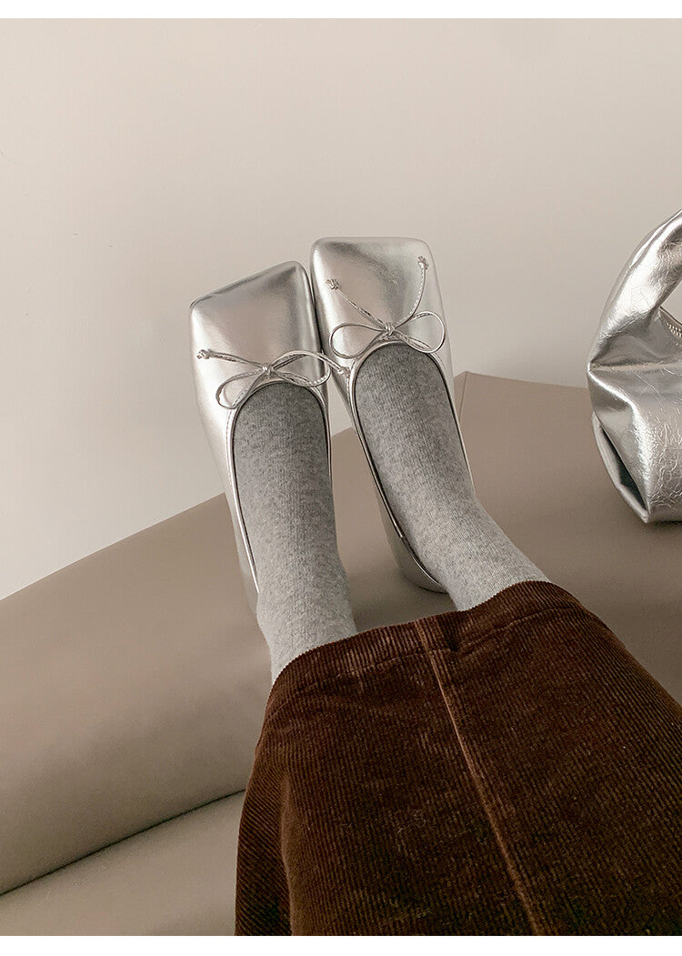 Karin Luna In Stock Spot Goods  Hurry up and grab this hot item!！Square-Toed Flat Granny Shoes