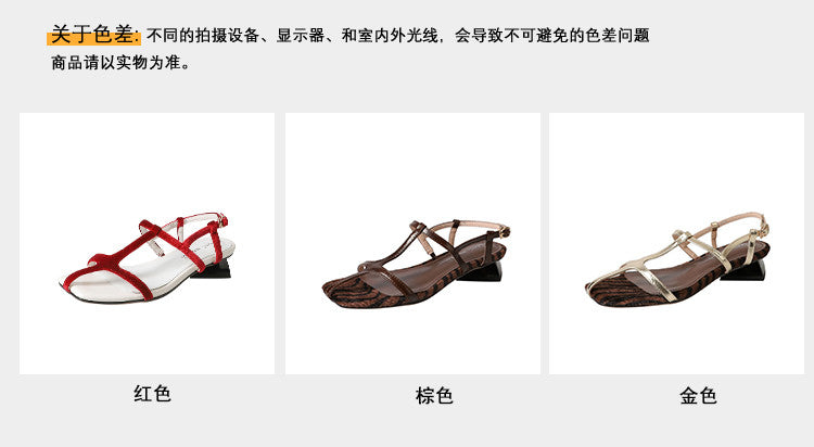 Karin Luna In Stock Spot Goods Vacation style t Strappy Open-Toe Flat Sandals