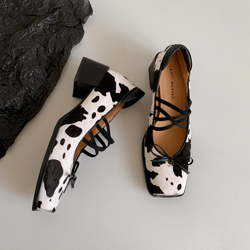 Karin Luna Hot Item Hot Item Xiaohongshu Hot Item  Comes with Bowknot Mary Jane Flats