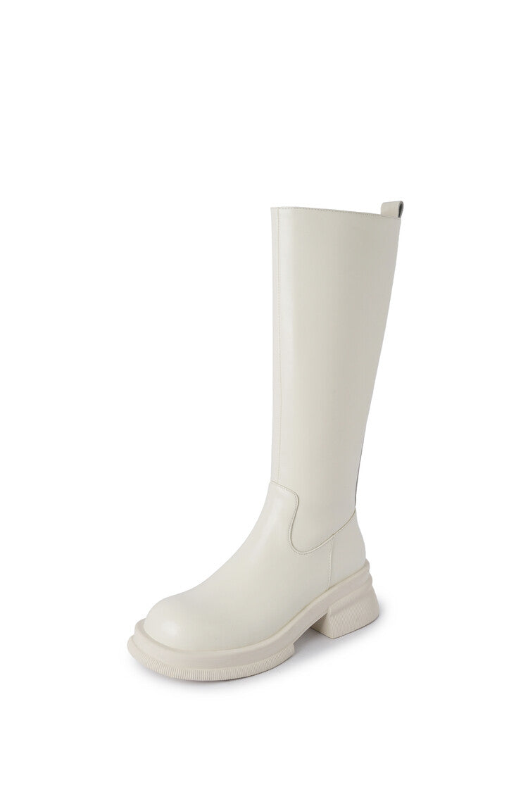 Karin Luna In Stock Spot Goods  Always in stock  Classic Basic Style Round Toe Thick Sole Knight Boots